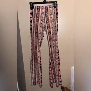 floral flare pants